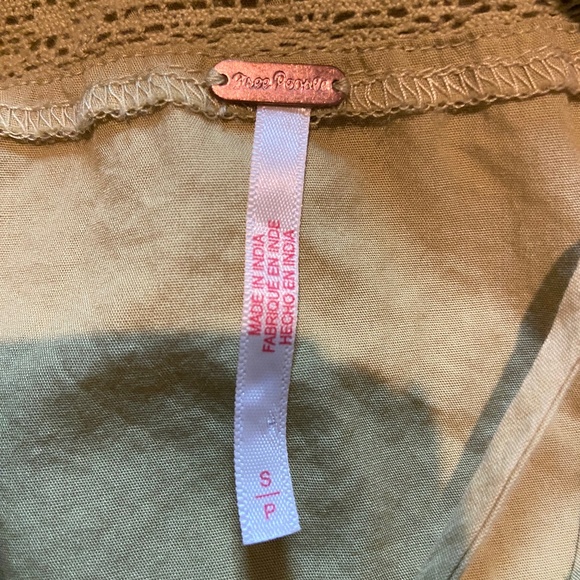 Free People Green, Spaghetti Strap, Maxi, Cotton Dress - Picture 13 of 16